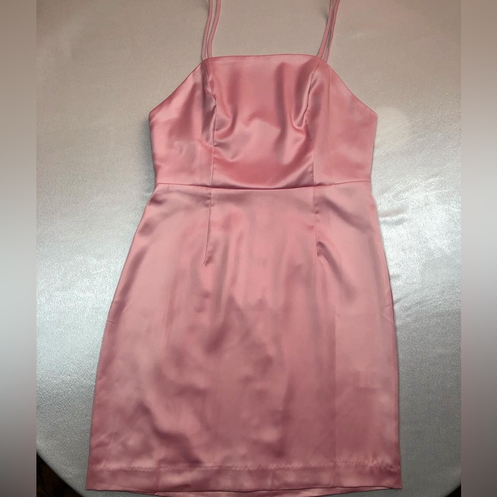Pink silk dress